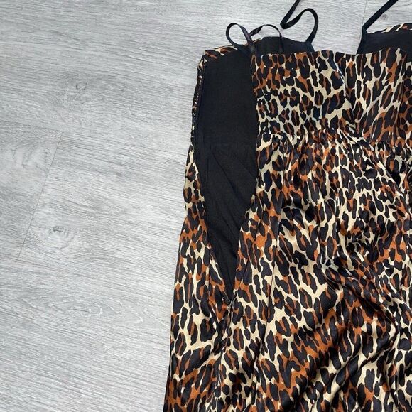 Vtg Betsey Johnson Black Label Women’s 10 Animal Print Dress Silk Mini Y2K NWT - Picture 9 of 16